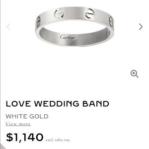 White gold Cartier love ring